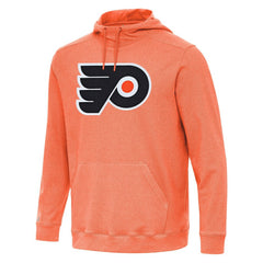 Philadelphia Flyers Antigua Cloud Pullover Hoodie - Heather Orange - NHL