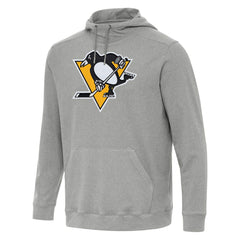 Pittsburgh Penguins Antigua Cloud Pullover Hoodie - Heather Gray - NHL