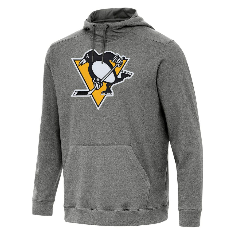 Pittsburgh Penguins Antigua Cloud Pullover Hoodie - Heather Black - NHL