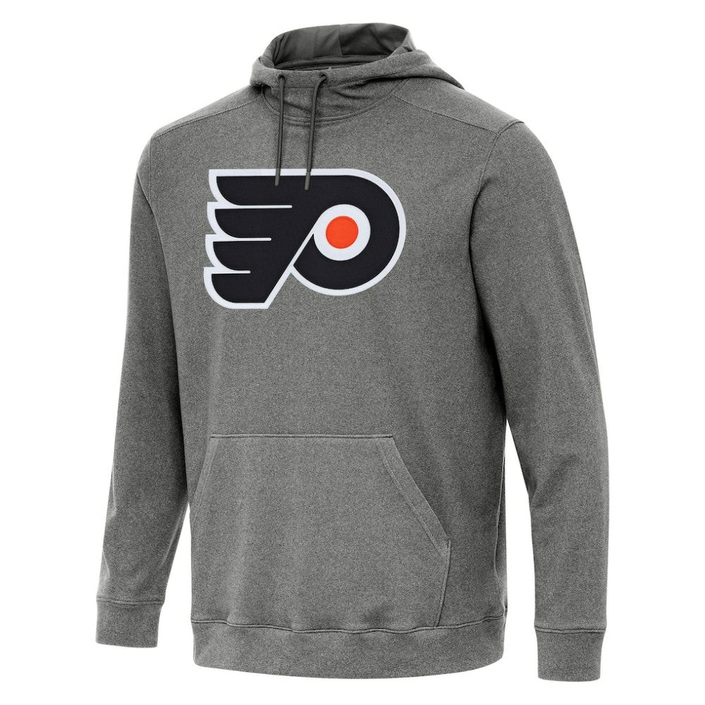 Philadelphia Flyers Antigua Cloud Pullover Hoodie - Heather Black - NHL