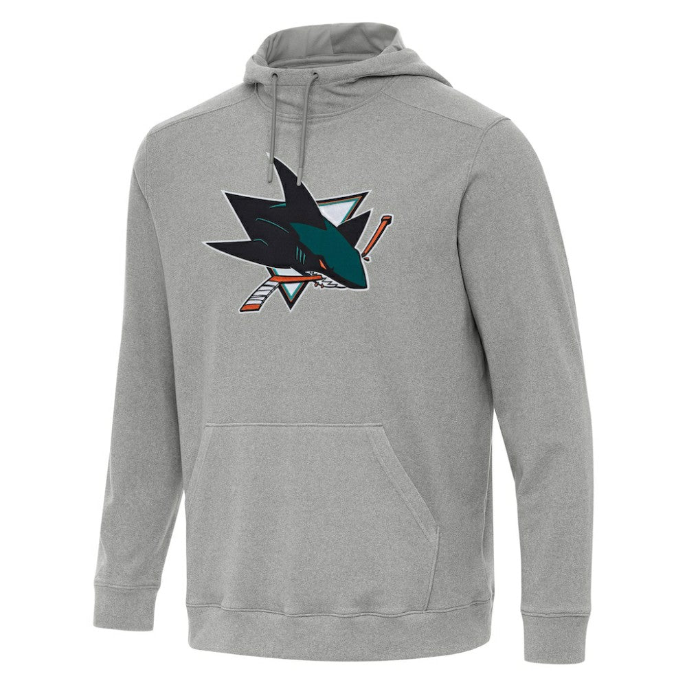 San Jose Sharks Antigua Cloud Pullover Hoodie - Heather Gray - NHL