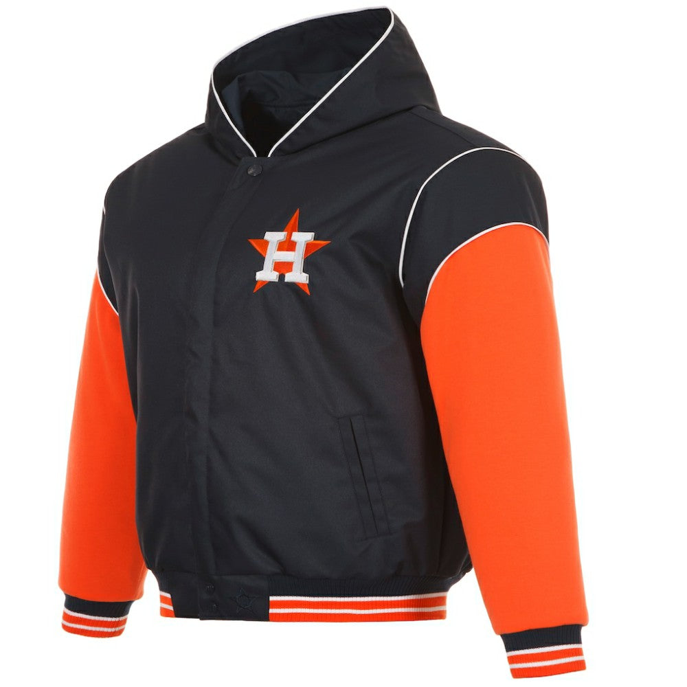 Houston Astros JH Design Youth Reversible Fleece Full-Snap Hoodie Jacket - MLB