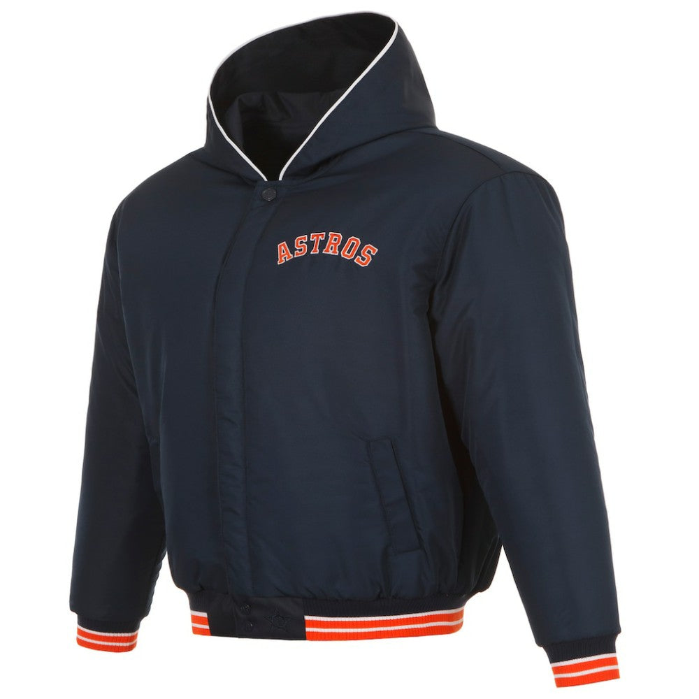 Houston Astros JH Design Youth Reversible Fleece Full-Snap Hoodie Jacket - MLB