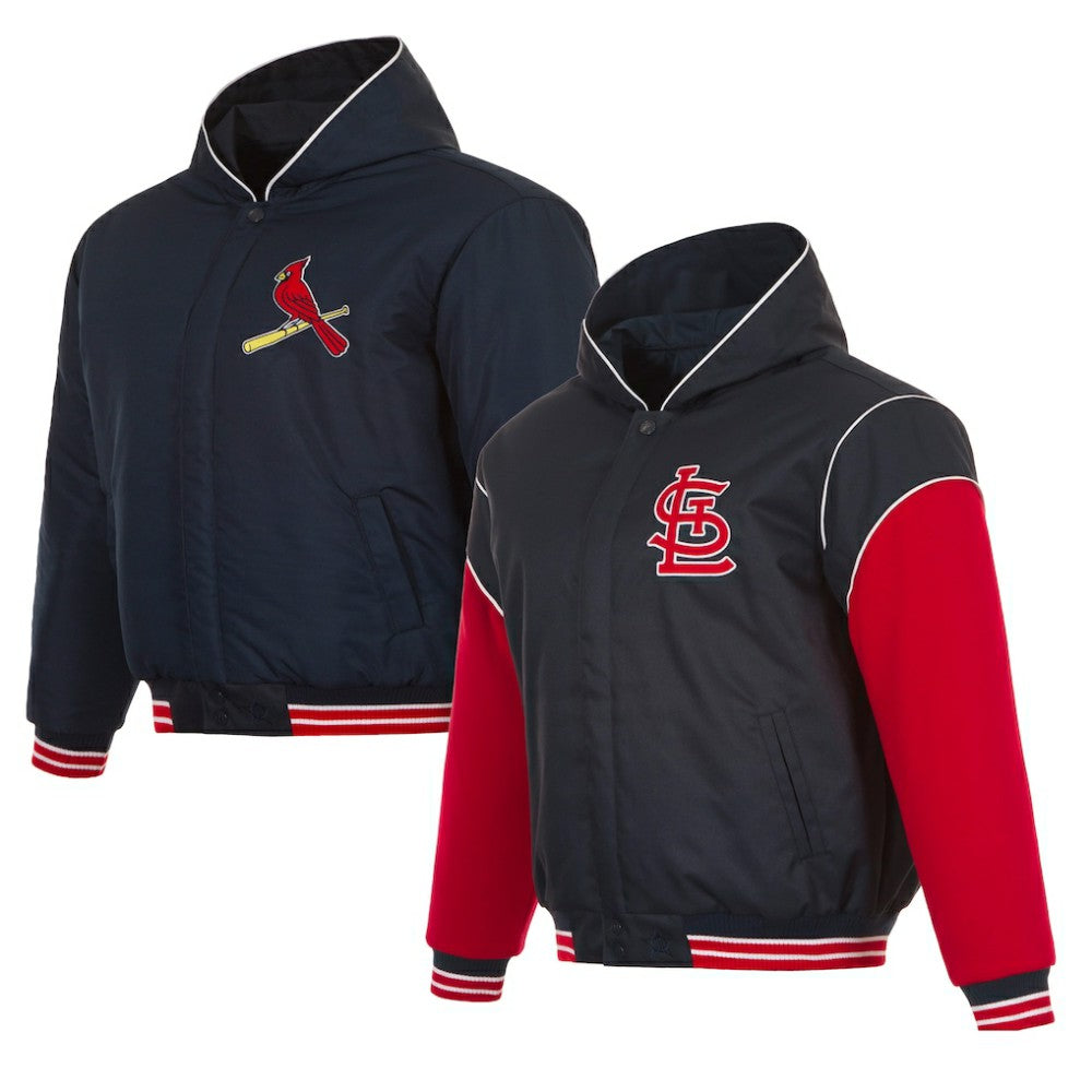 St. Louis Cardinals JH Design Youth Reversible Fleece Full-Snap Hoodie Jacket - MLB