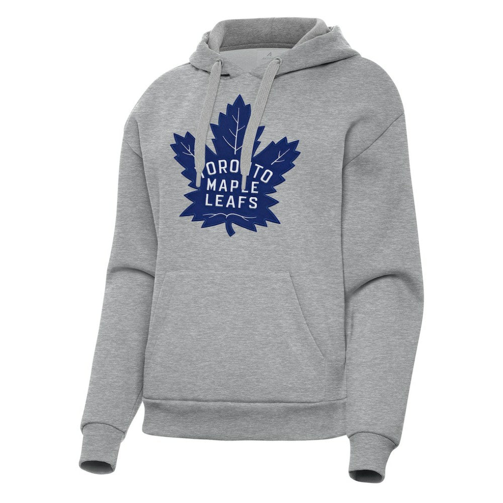Toronto Maple Leafs Antigua Women's Victory Pullover Hoodie - Heather Gray - NHL