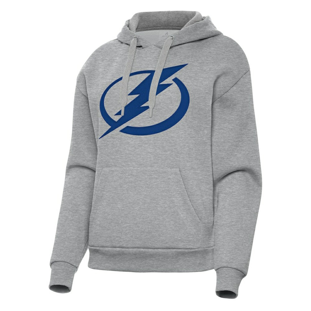 Tampa Bay Lightning Antigua Women's Victory Pullover Hoodie - Heather Gray - NHL