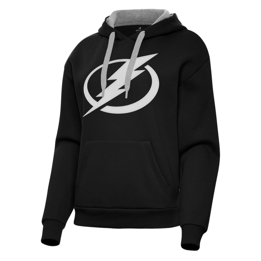 Tampa Bay Lightning Antigua Women's Victory Pullover Hoodie - Black - NHL