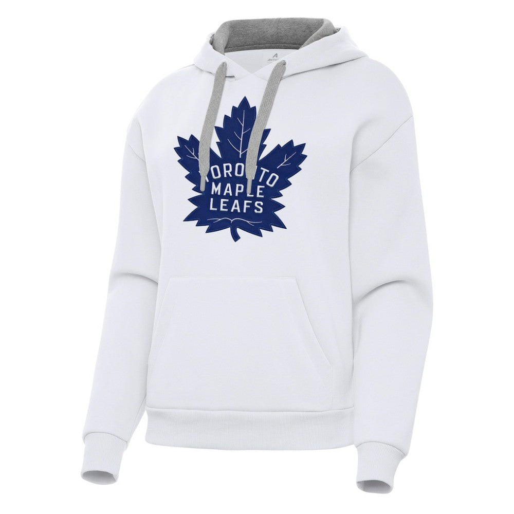 Toronto Maple Leafs Antigua Women's Victory Pullover Hoodie - White - NHL