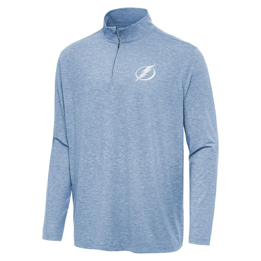 Tampa Bay Lightning Antigua Hunk Quarter-Zip Top - Heather Blue - NHL