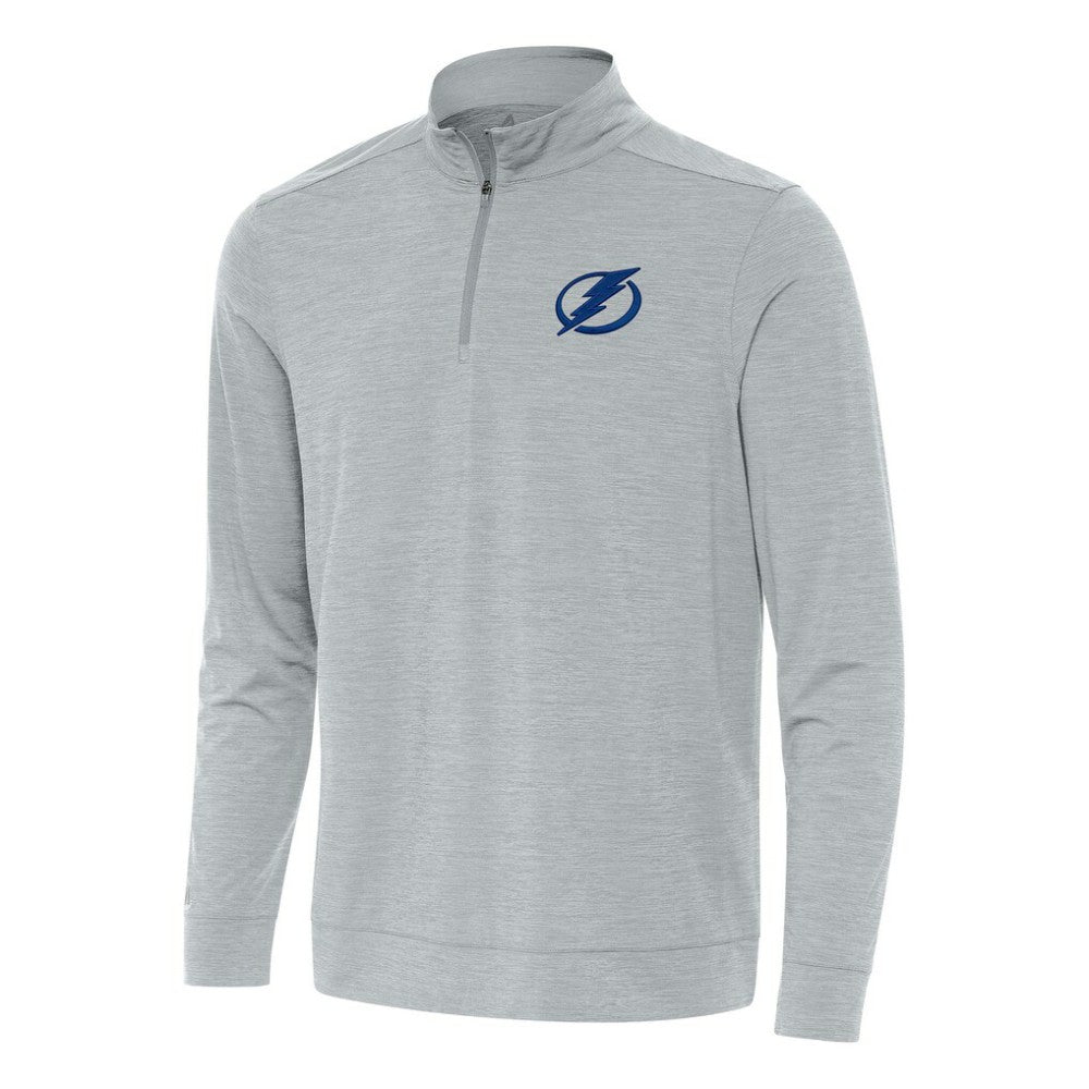 Tampa Bay Lightning Antigua Bright Quarter-Zip Top - Heather Gray - NHL