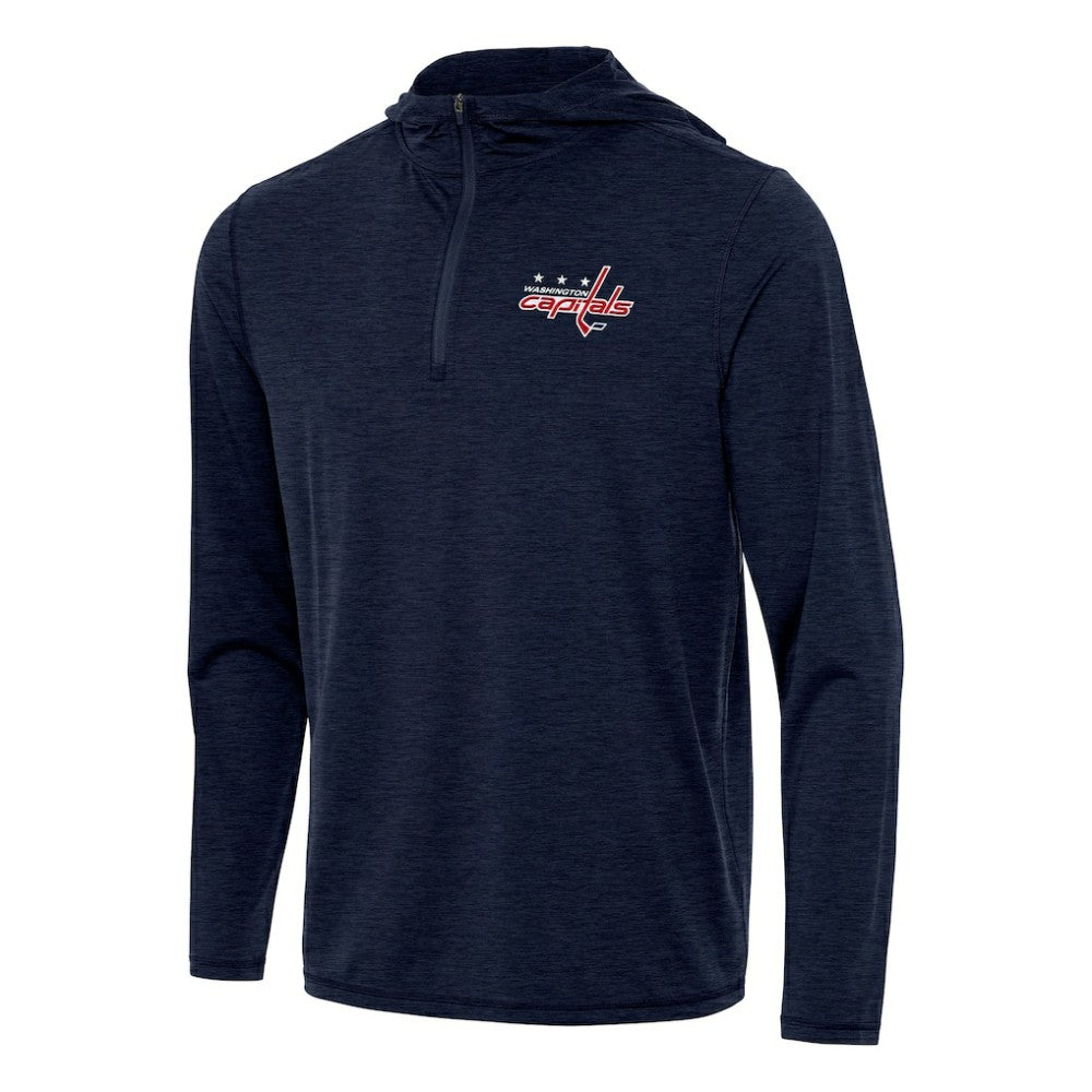 Washington Capitals Antigua Tidy Quarter-Zip Hoodie - Heather Navy - NHL