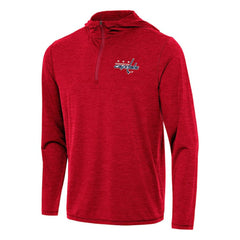 Washington Capitals Antigua Tidy Quarter-Zip Hoodie - Heather Red - NHL