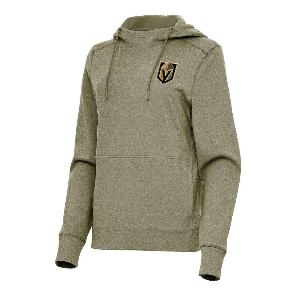 Vegas Golden Knights Antigua Women's Justice Pullover Hoodie - Olive - NHL