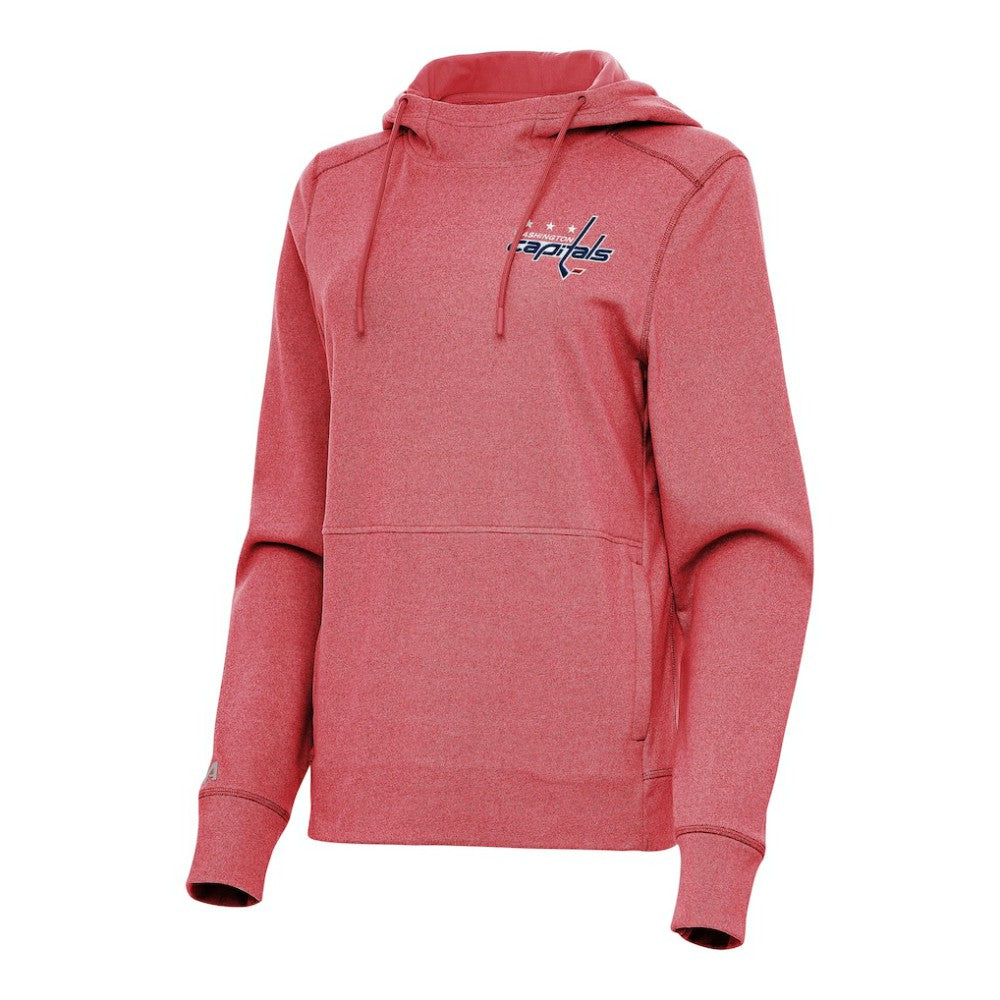 Washington Capitals Antigua Women's Justice Pullover Hoodie - Heather Red - NHL