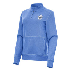 Toronto Maple Leafs Antigua Women's Crush Quarter-Zip Fleece Sweatshirt - Heather Royal - NHL