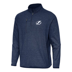 Tampa Bay Lightning Antigua Certain Quarter-Zip Tri-Blend Sweatshirt - Heather Navy - NHL