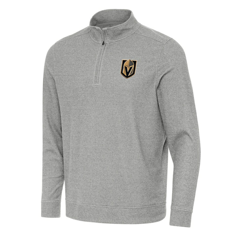 Vegas Golden Knights Antigua Subtle Quarter-Zip Sweatshirt - Heather Gray - NHL