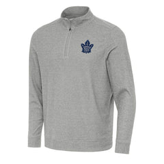 Toronto Maple Leafs Antigua Subtle Quarter-Zip Sweatshirt - Heather Gray - NHL