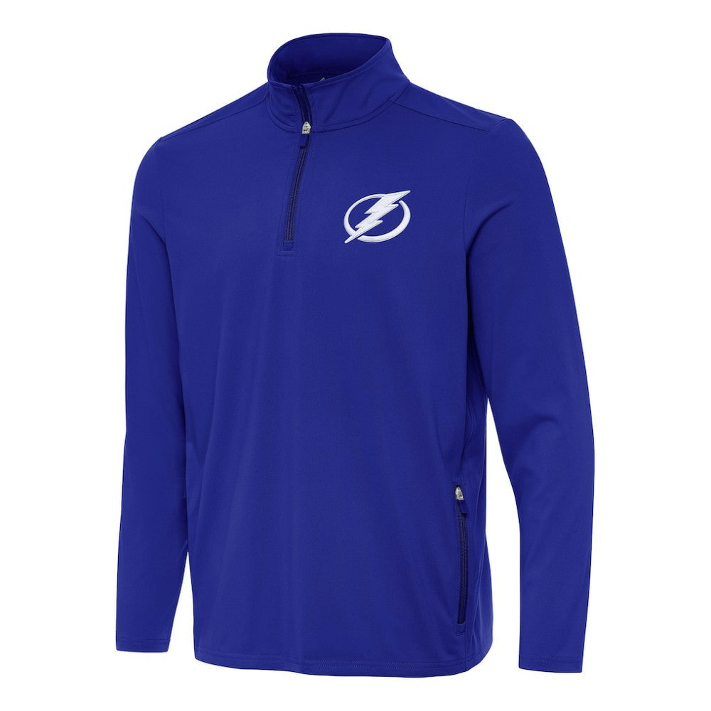 Tampa Bay Lightning Antigua Perilous Quarter-Zip Sweatshirt - Royal - NHL