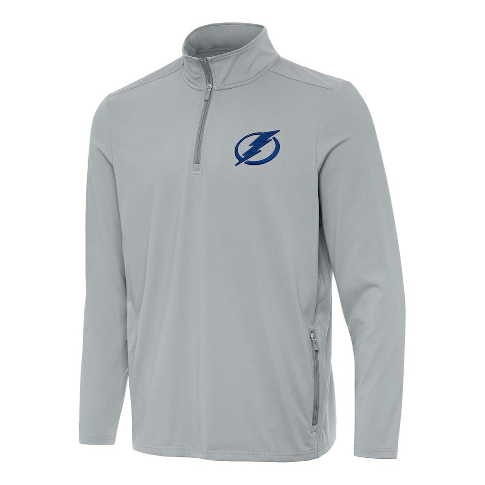 Tampa Bay Lightning Antigua Perilous Quarter-Zip Sweatshirt - Gray - NHL