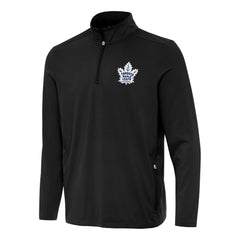 Toronto Maple Leafs Antigua Perilous Quarter-Zip Sweatshirt - Black - NHL