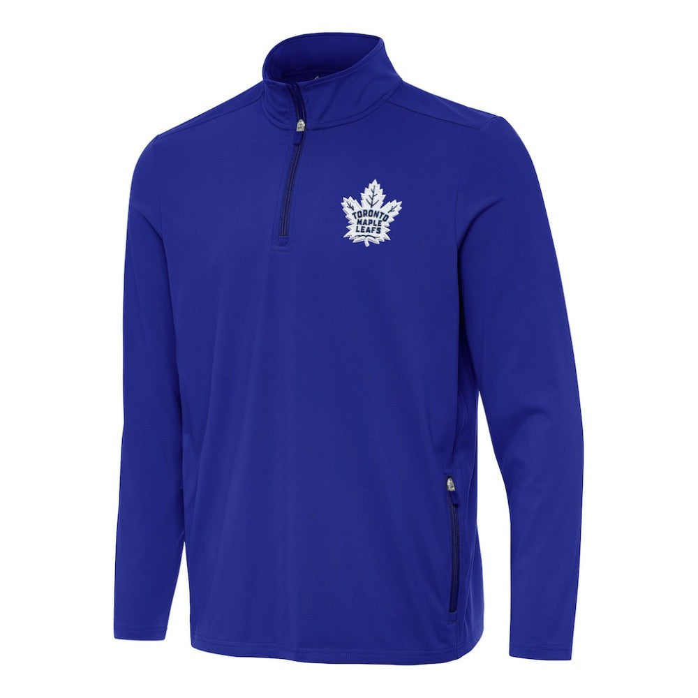 Toronto Maple Leafs Antigua Perilous Quarter-Zip Sweatshirt - Royal - NHL