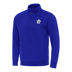 Toronto Maple Leafs Antigua Victory Quarter-Zip Mock Sweatshirt - Blue - NHL