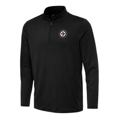 Winnipeg Jets Antigua Reprocess Quarter-Zip Top - Black - NHL