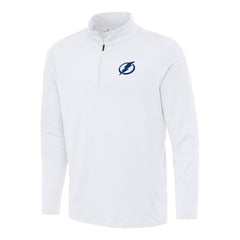 Tampa Bay Lightning Antigua Reprocess Quarter-Zip Top - White - NHL