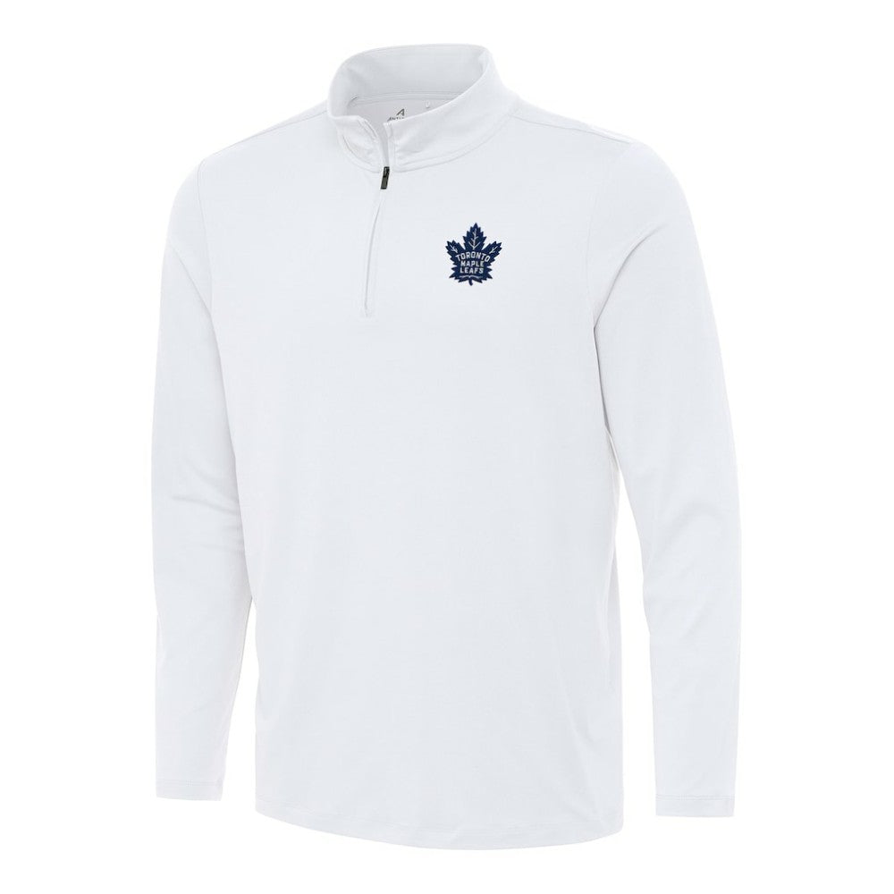 Toronto Maple Leafs Antigua Reprocess Quarter-Zip Top - White - NHL