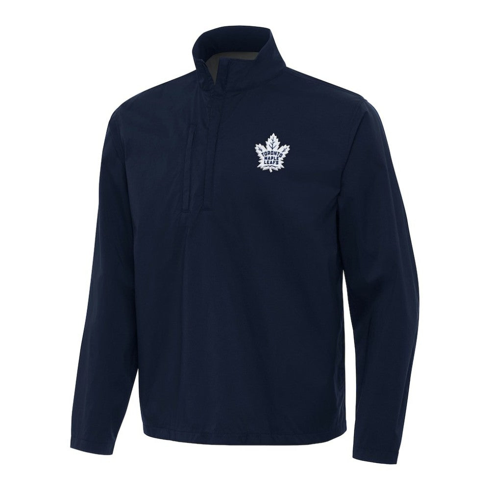 Toronto Maple Leafs Antigua Brisk Quarter-Zip Windbreaker - Navy - NHL