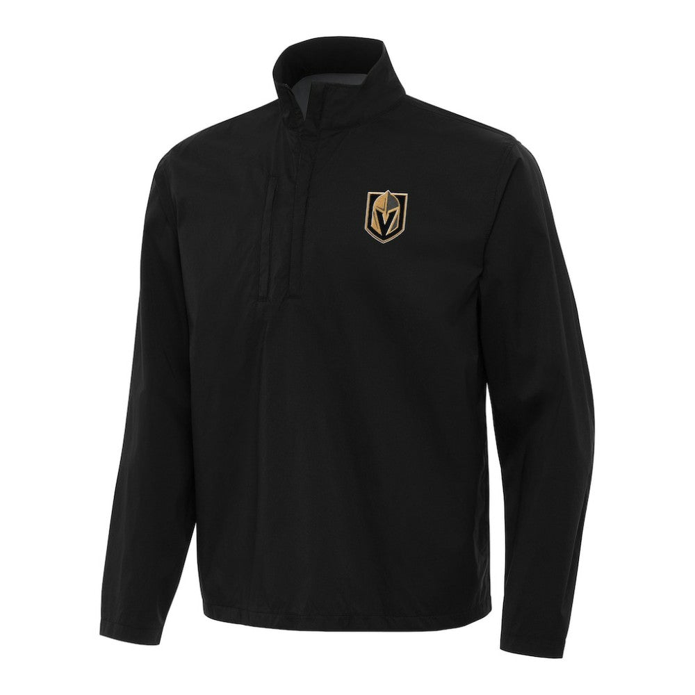 Vegas Golden Knights Antigua Brisk Quarter-Zip Windbreaker - Black - NHL