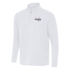 Washington Capitals Antigua Intent Quarter-Zip Top - White - NHL