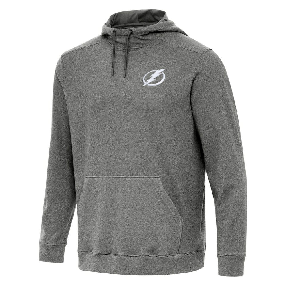Tampa Bay Lightning Antigua Cloud Pullover Hoodie - Heather Black - NHL