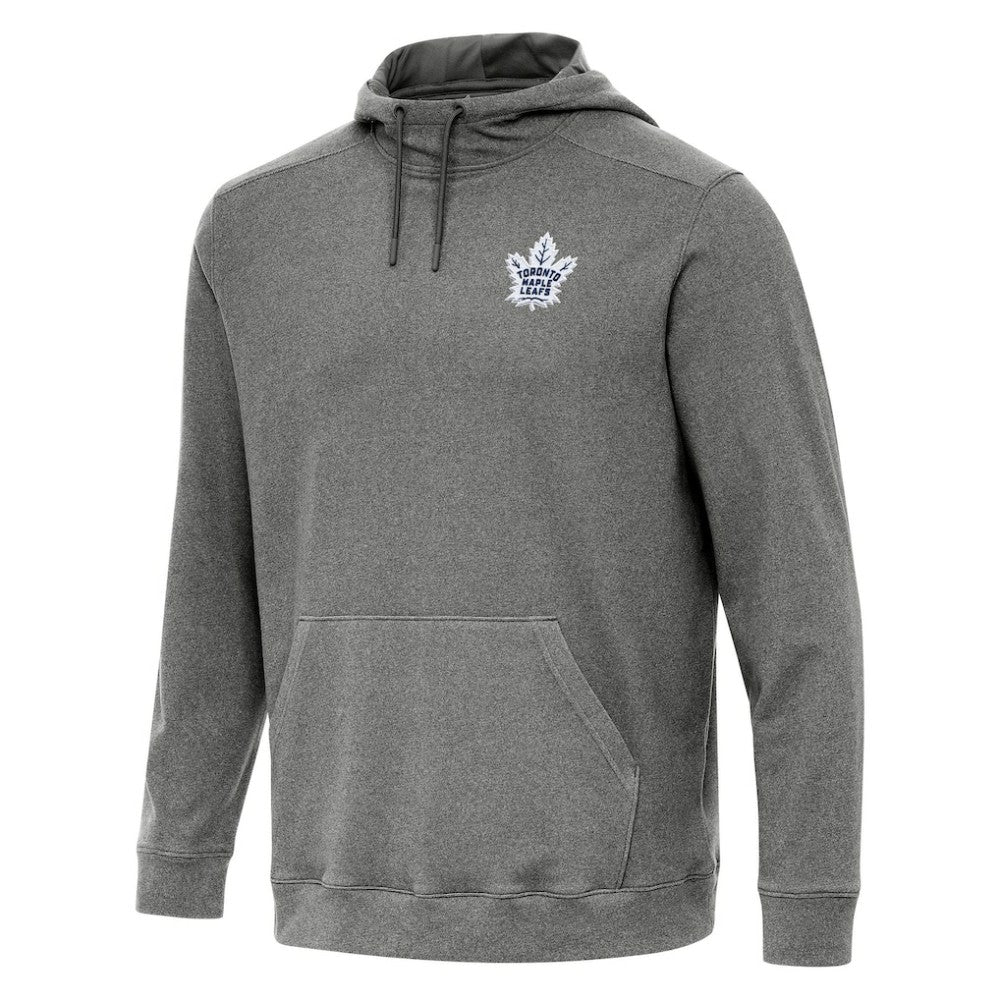 Toronto Maple Leafs Antigua Cloud Pullover Hoodie - Heather Black - NHL