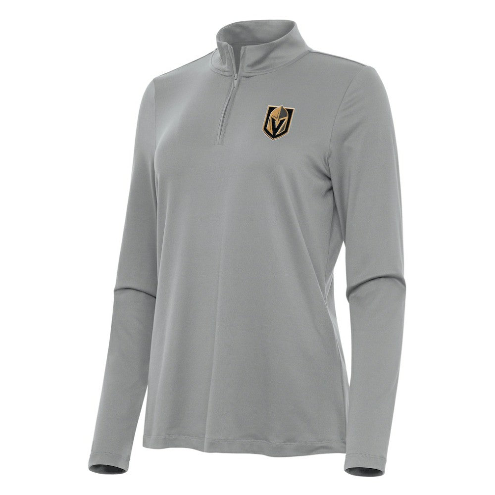 Vegas Golden Knights Antigua Women's Reprocess Quarter-Zip Top - Gray - NHL