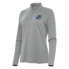 Tampa Bay Lightning Antigua Women's Reprocess Quarter-Zip Top - Gray - NHL
