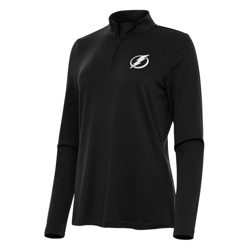 Tampa Bay Lightning Antigua Women's Reprocess Quarter-Zip Top - Black - NHL