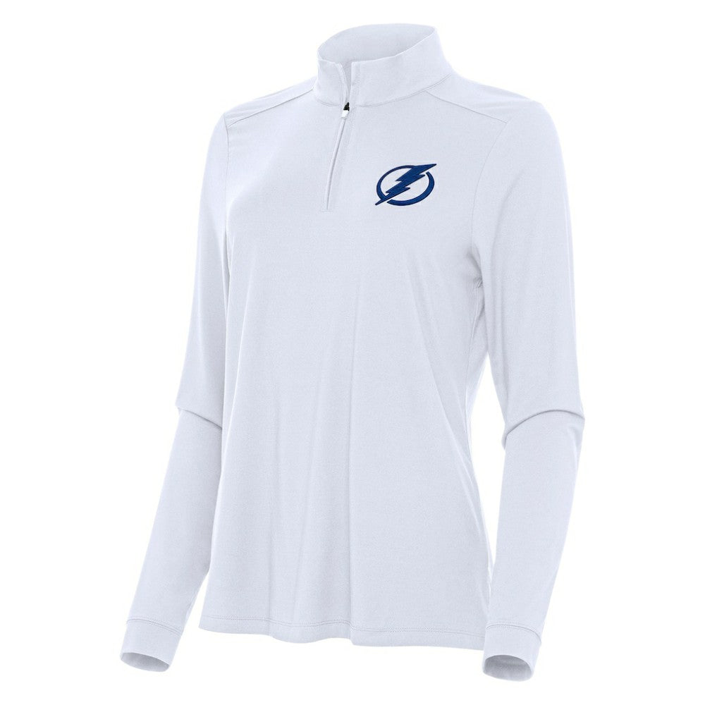 Tampa Bay Lightning Antigua Women's Intent Quarter-Zip Top - White - NHL