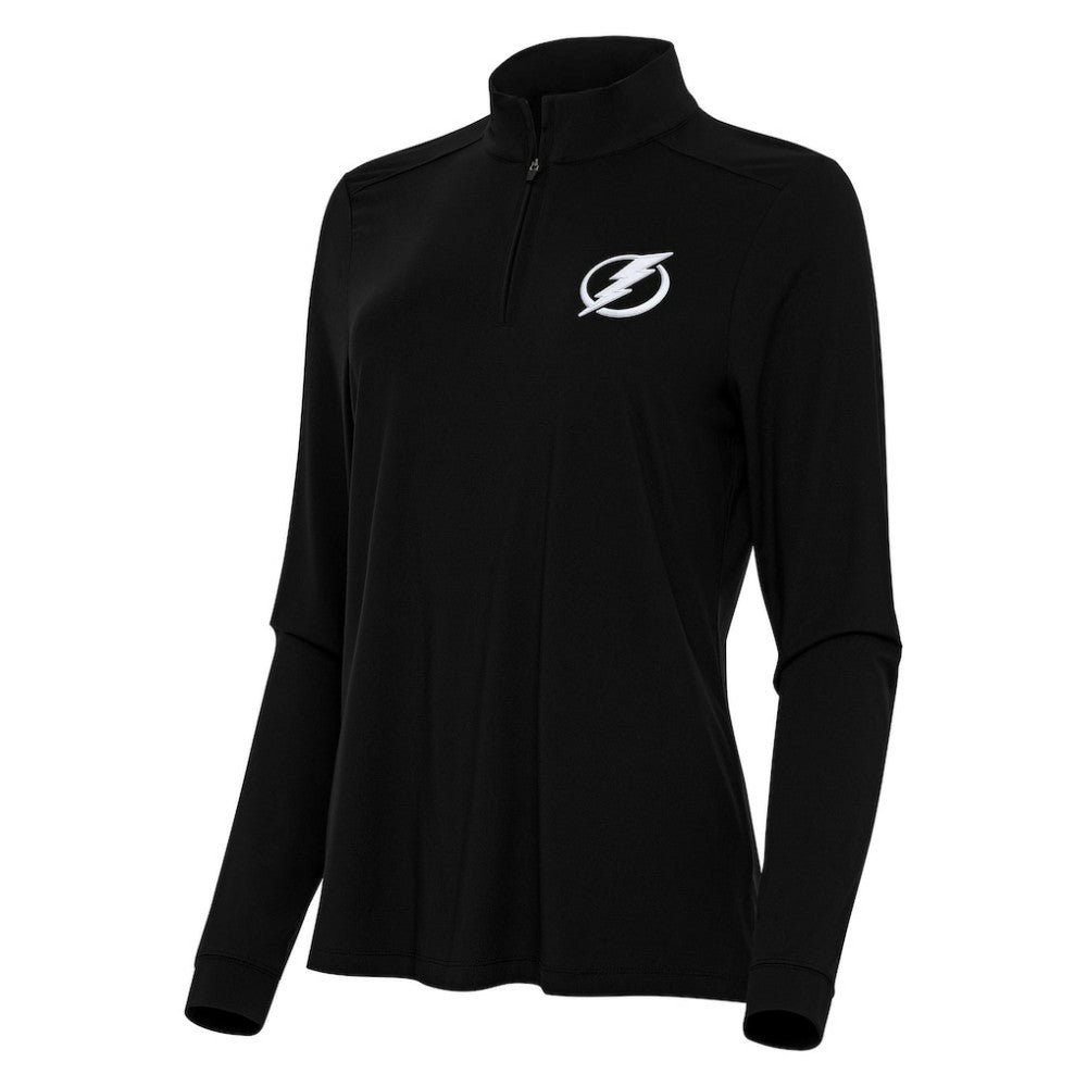 Tampa Bay Lightning Antigua Women's Intent Quarter-Zip Top - Black - NHL