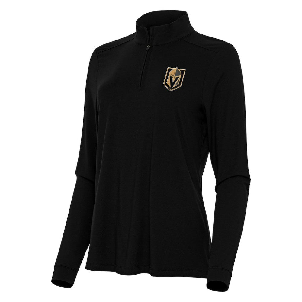Vegas Golden Knights Antigua Women's Intent Quarter-Zip Top - Black - NHL