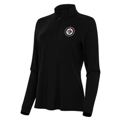 Winnipeg Jets Antigua Women's Intent Quarter-Zip Top - Black - NHL