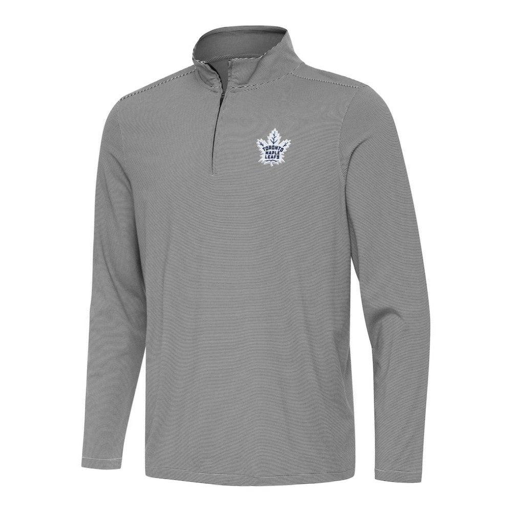 Toronto Maple Leafs Antigua Twine Quarter-Zip Top - Black - NHL