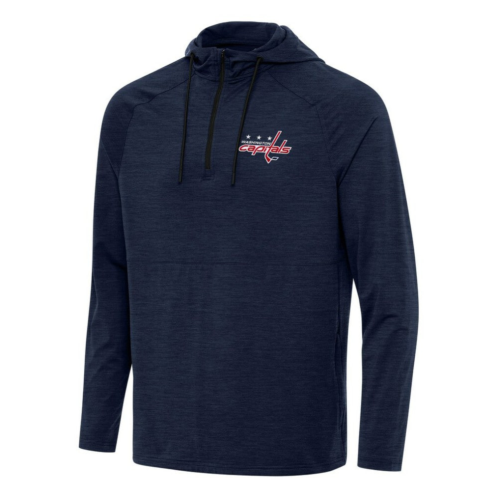 Washington Capitals Antigua Spikes Quarter-Zip Hoodie - Heather Navy - NHL