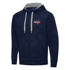 Washington Capitals Antigua Big & Tall Victory Full-Zip Hoodie - Navy - NHL