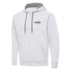 Washington Capitals Antigua Big & Tall Victory Full-Zip Hoodie - White - NHL