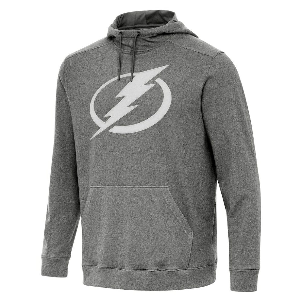Tampa Bay Lightning Antigua Cloud Pullover Hoodie - Heather Black - NHL