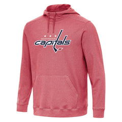 Washington Capitals Antigua Cloud Pullover Hoodie - Heather Red - NHL