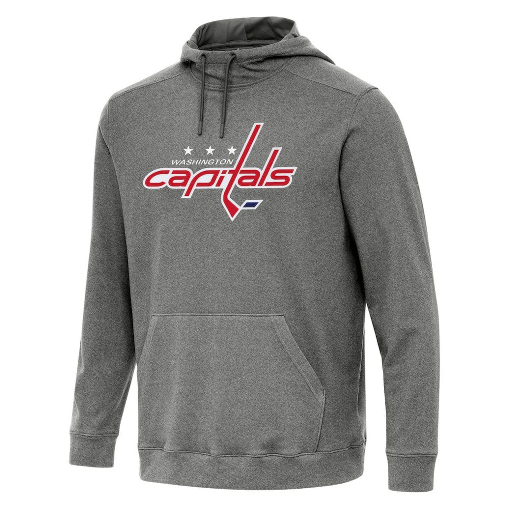 Washington Capitals Antigua Cloud Pullover Hoodie - Heather Black - NHL