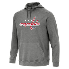 Washington Capitals Antigua Cloud Pullover Hoodie - Heather Black - NHL